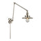 Railroad Swing Arm shown in the Polished Nickel finish with a Polished Nickel shade