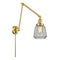 Chatham Swing Arm shown in the Satin Gold finish with a Clear shade