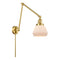 Fulton Swing Arm shown in the Satin Gold finish with a Matte White shade