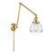 Fulton Swing Arm shown in the Satin Gold finish with a Clear shade