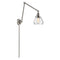 Fulton Swing Arm shown in the Brushed Satin Nickel finish with a Clear shade