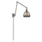 Fulton Swing Arm shown in the Brushed Satin Nickel finish with a Plated Smoke shade