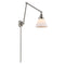 Cone Swing Arm shown in the Brushed Satin Nickel finish with a Matte White shade