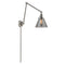 Cone Swing Arm shown in the Brushed Satin Nickel finish with a Plated Smoke shade