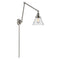 Cone Swing Arm shown in the Brushed Satin Nickel finish with a Seedy shade