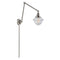 Oxford Swing Arm shown in the Brushed Satin Nickel finish with a Seedy shade