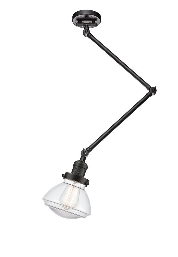 Innovations Lighting Olean 1 Light 14.75" Flush Mount With Switch 238C-OB-G322-LED