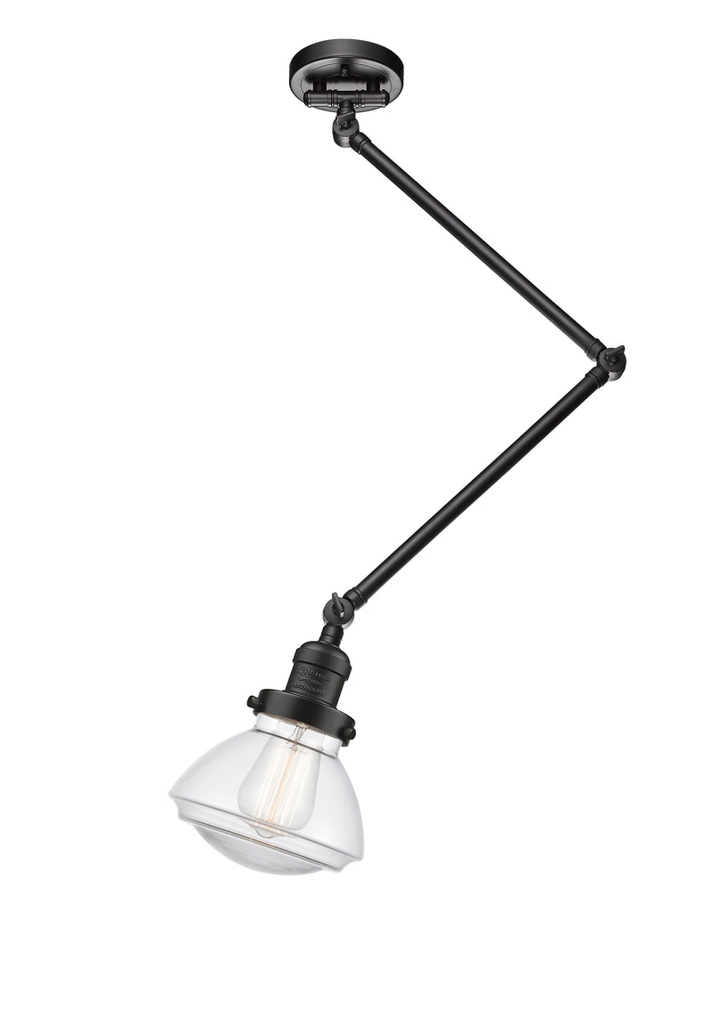 Innovations Lighting Olean 1 Light 14.75" Flush Mount With Switch 238C-OB-G322-LED