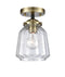 Innovations Lighting Chatham 1 Light Semi-Flush Mount Part Of The Nouveau Collection 284-1C-BAB-G142-LED