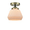 Innovations Lighting Fulton 1 Light Semi-Flush Mount Part Of The Nouveau Collection 284-1C-BAB-G171-LED