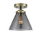 Innovations Lighting Large Cone 1 Light Semi-Flush Mount Part Of The Nouveau Collection 284-1C-BAB-G43-LED