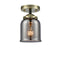 Innovations Lighting Small Bell 1 Light Semi-Flush Mount Part Of The Nouveau Collection 284-1C-BAB-G53