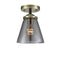 Innovations Lighting Small Cone 1 Light Semi-Flush Mount Part Of The Nouveau Collection 284-1C-BAB-G63-LED