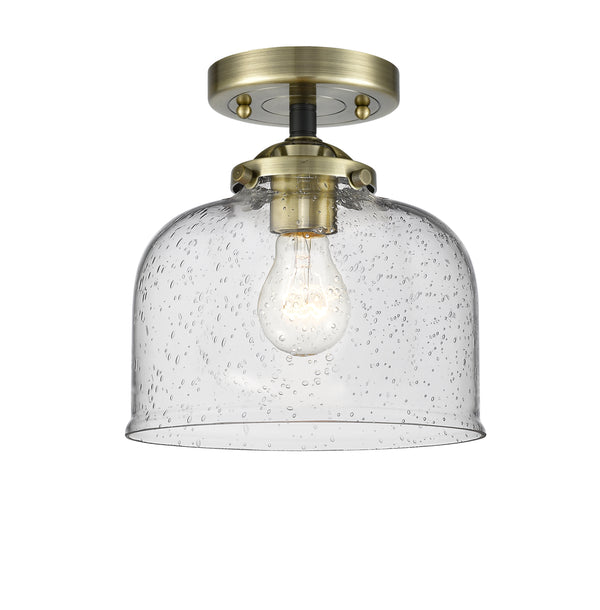 Innovations Lighting Large Bell 1 Light Semi-Flush Mount Part Of The Nouveau Collection 284-1C-BAB-G74-LED
