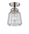 Innovations Lighting Chatham 1 Light Semi-Flush Mount Part Of The Nouveau Collection 284-1C-BPN-G142-LED