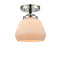 Innovations Lighting Fulton 1 Light Semi-Flush Mount Part Of The Nouveau Collection 284-1C-BPN-G171-LED
