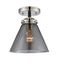 Innovations Lighting Large Cone 1 Light Semi-Flush Mount Part Of The Nouveau Collection 284-1C-BPN-G43-LED