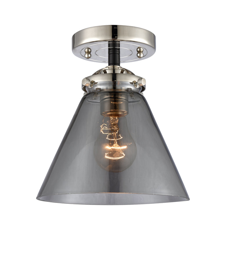 Innovations Lighting Large Cone 1 Light Semi-Flush Mount Part Of The Nouveau Collection 284-1C-BPN-G43-LED