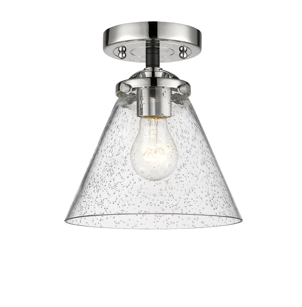 Innovations Lighting Large Cone 1 Light Semi-Flush Mount Part Of The Nouveau Collection 284-1C-BPN-G44-LED