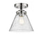 Innovations Lighting Large Cone 1 Light Semi-Flush Mount Part Of The Nouveau Collection 284-1C-BPN-G44-LED