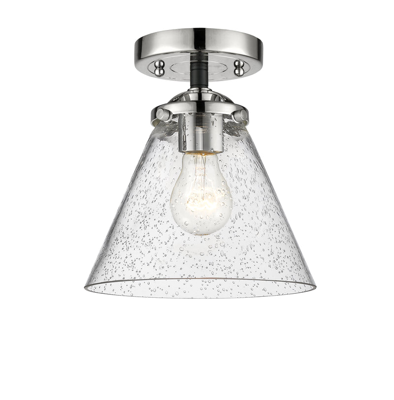 Innovations Lighting Large Cone 1 Light Semi-Flush Mount Part Of The Nouveau Collection 284-1C-BPN-G44-LED