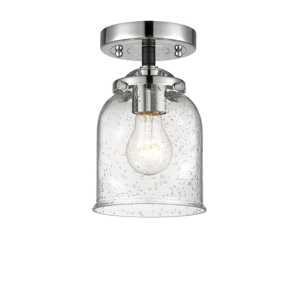 Innovations Lighting Small Bell 1 Light Semi-Flush Mount Part Of The Nouveau Collection 284-1C-BPN-G54