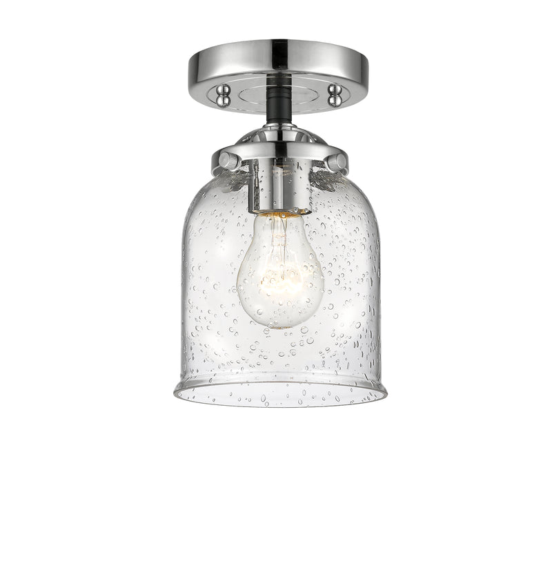 Innovations Lighting Small Bell 1 Light Semi-Flush Mount Part Of The Nouveau Collection 284-1C-BPN-G54-LED