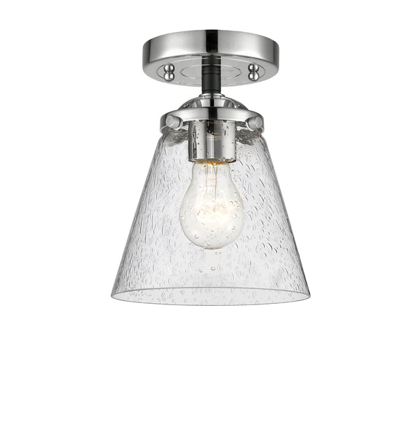 Innovations Lighting Small Cone 1 Light Semi-Flush Mount Part Of The Nouveau Collection 284-1C-BPN-G64-LED