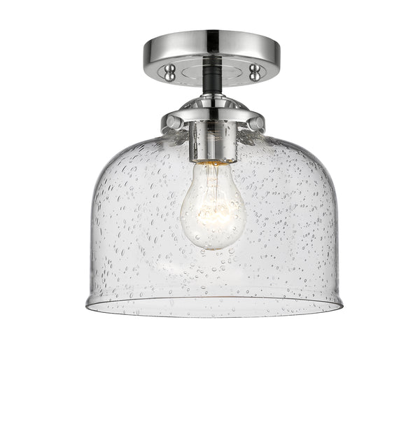 Innovations Lighting Large Bell 1 Light Semi-Flush Mount Part Of The Nouveau Collection 284-1C-BPN-G74-LED