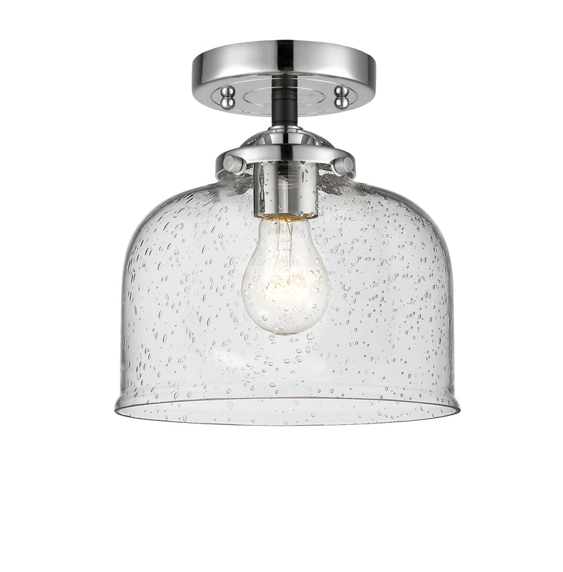 Innovations Lighting Large Bell 1 Light Semi-Flush Mount Part Of The Nouveau Collection 284-1C-BPN-G74-LED