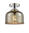 Innovations Lighting Large Bell 1 Light Semi-Flush Mount Part Of The Nouveau Collection 284-1C-BPN-G78-LED