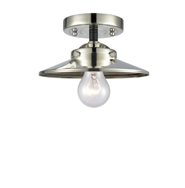 Innovations Lighting Railroad 1 Light Semi-Flush Mount Part Of The Nouveau Collection 284-1C-BPN-M1-PN-LED