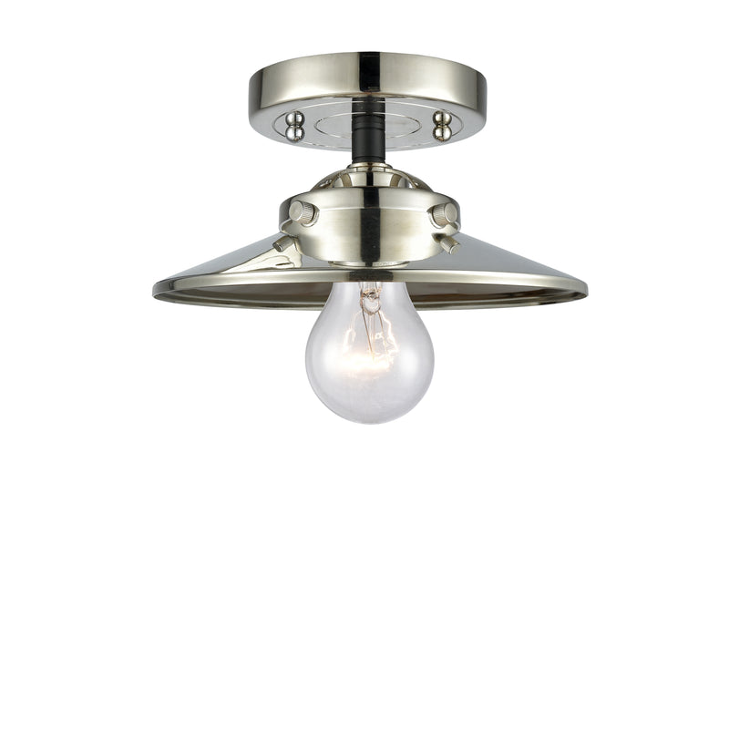 Innovations Lighting Railroad 1 Light Semi-Flush Mount Part Of The Nouveau Collection 284-1C-BPN-M1-PN-LED