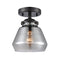 Innovations Lighting Fulton 1 Light Semi-Flush Mount Part Of The Nouveau Collection 284-1C-OB-G173