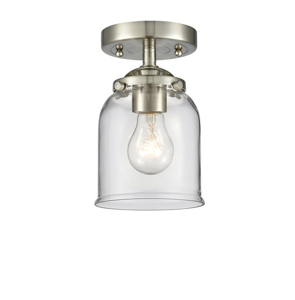 Innovations Lighting Small Bell 1 Light Semi-Flush Mount Part Of The Nouveau Collection 284-1C-SN-G52-LED