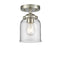 Innovations Lighting Small Bell 1 Light Semi-Flush Mount Part Of The Nouveau Collection 284-1C-SN-G52-LED