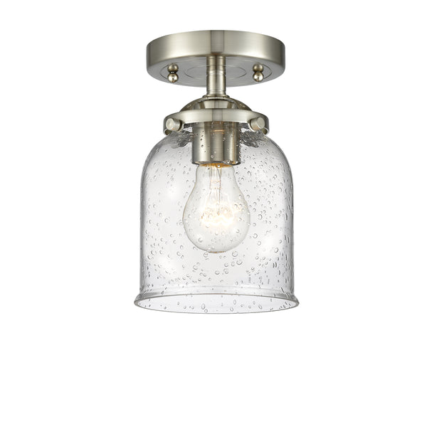 Innovations Lighting Small Bell 1 Light Semi-Flush Mount Part Of The Nouveau Collection 284-1C-SN-G54-LED