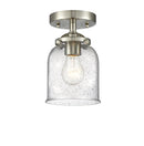 Innovations Lighting Small Bell 1 Light Semi-Flush Mount Part Of The Nouveau Collection 284-1C-SN-G54