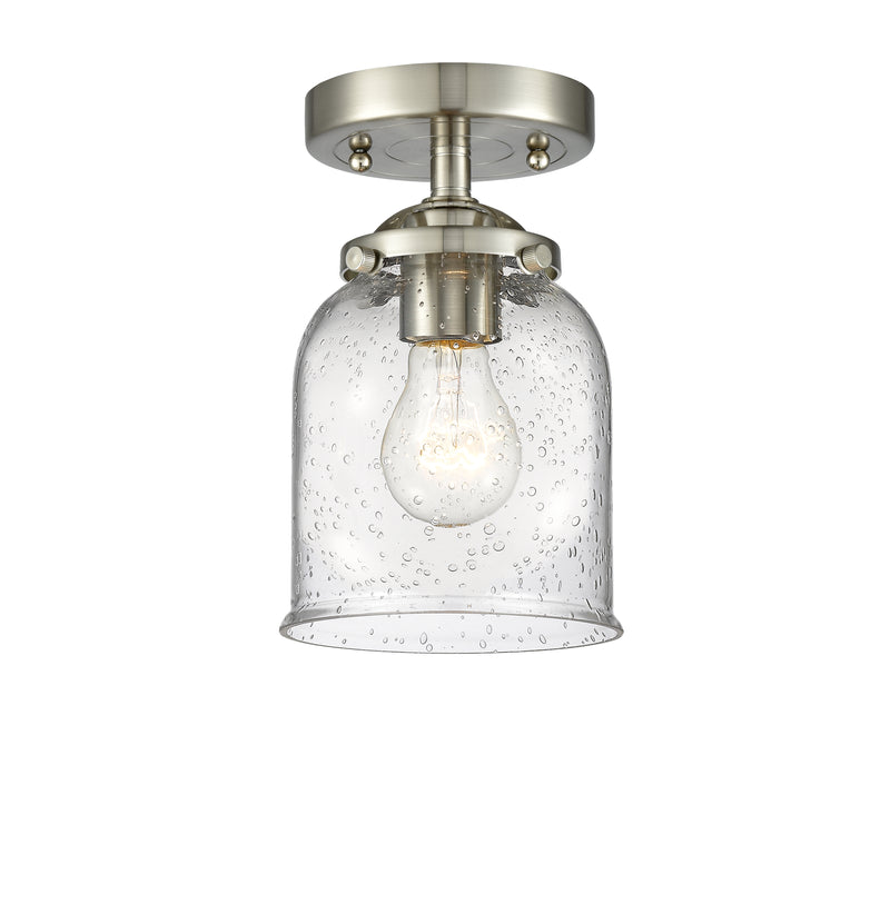 Innovations Lighting Small Bell 1 Light Semi-Flush Mount Part Of The Nouveau Collection 284-1C-SN-G54