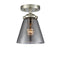 Innovations Lighting Small Cone 1 Light Semi-Flush Mount Part Of The Nouveau Collection 284-1C-SN-G63-LED