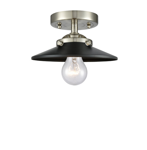 Innovations Lighting Railroad 1 Light Semi-Flush Mount Part Of The Nouveau Collection 284-1C-SN-M6-BK-LED