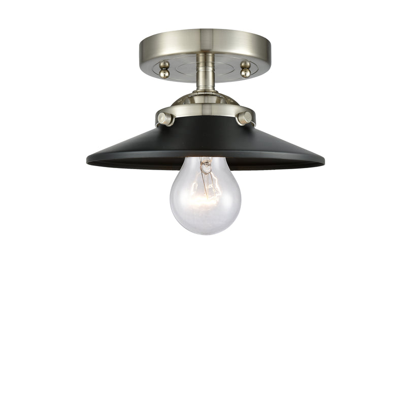 Innovations Lighting Railroad 1 Light Semi-Flush Mount Part Of The Nouveau Collection 284-1C-SN-M6-BK