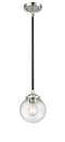 Innovations Lighting Beacon 1-80 watt 6 inch Black Polished Nickel Mini Pendant  Clear glass   Hang Straight Swivel 2841SBPNG2026