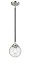 Innovations Lighting Beacon 1-80 watt 6 inch Black Polished Nickel Mini Pendant  Seedy glass   Hang Straight Swivel 2841SBPNG2046