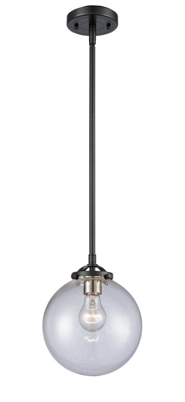 Innovations Lighting Beacon 1-100 watt 8 inch Oil Rubbed Bronze Mini Pendant  Clear glass   Hang Straight Swivel 2841SOBG2028