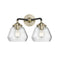 Fulton Bath Vanity Light shown in the Black Antique Brass finish with a Clear shade