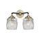 Colton Bath Vanity Light shown in the Black Antique Brass finish with a Clear Halophane shade