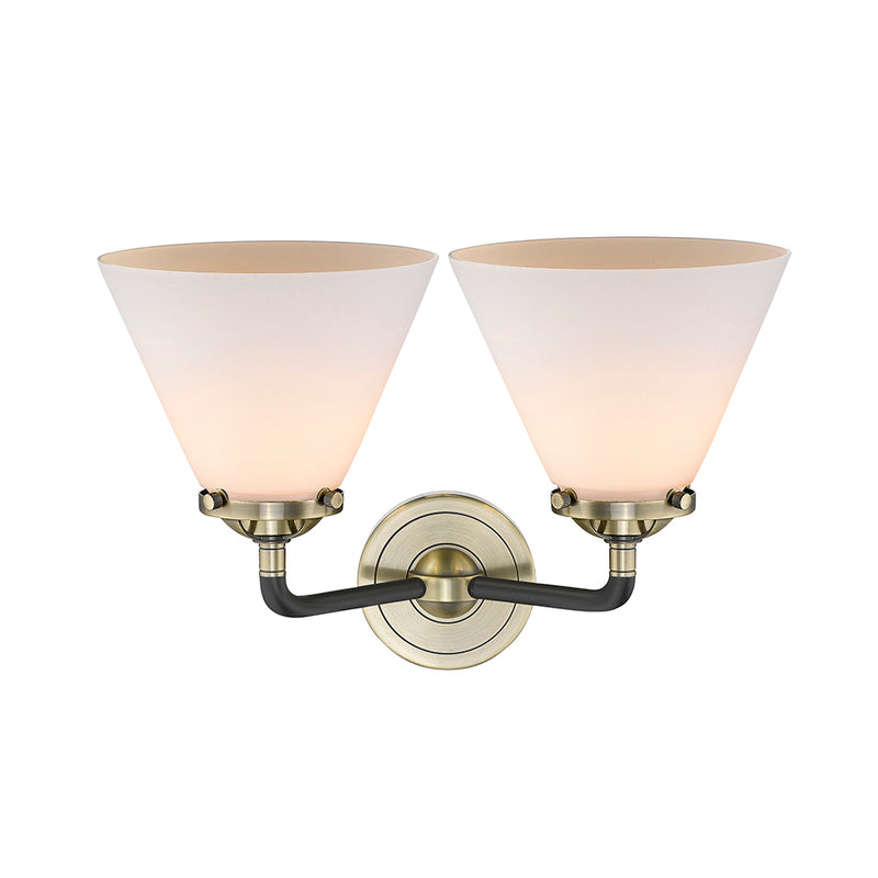Innovations Lighting Large Cone 2 Light Bath Vanity Light Part Of The Nouveau Collection 284-2W-BAB-G41-LED