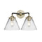 Cone Bath Vanity Light shown in the Black Antique Brass finish with a Clear shade