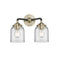 Bell Bath Vanity Light shown in the Black Antique Brass finish with a Clear shade